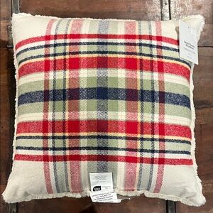 Better Homes And Gardens Festive Plaid Pillow - Red, Green, Cream